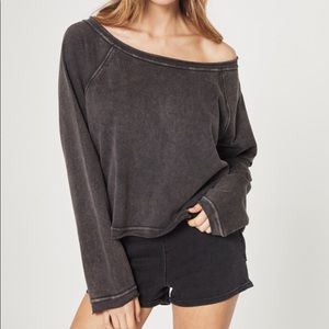 Last •{Spiritual Gangster}• OFF SHOULD SWEATSHIRT